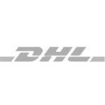 DHL logo gris transparent