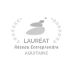 LAUREAT par Réseau Entreprendre AQUITAINE logo gris transparent
