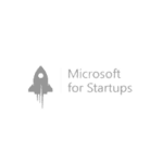 Microsoft for Startups logo gris transparent